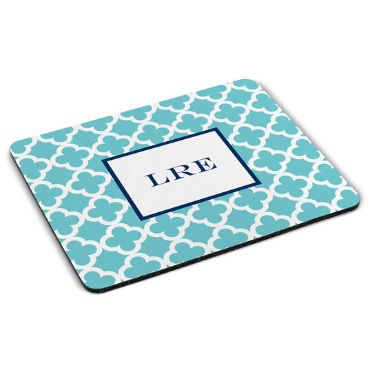 Blue Teal Bristol Tile Mousepad